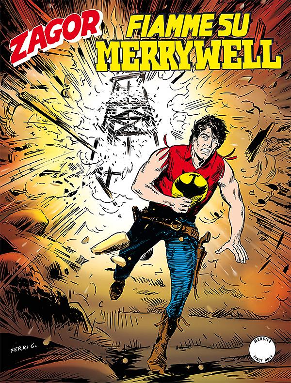 Fiamme su Merrywell - Zagor 612 cover