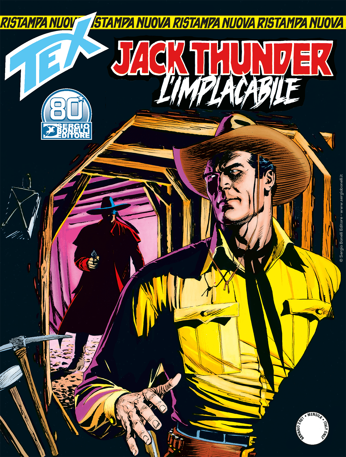 Jack Thunder L'implacabile - Tex Nuova Ristampa 465 cover