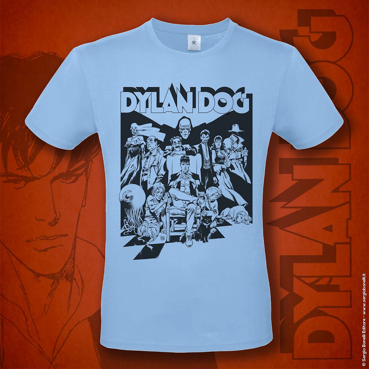 T-shirt Dylan Dog Nuovo frontespizio - Celeste