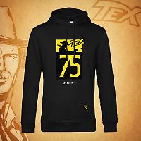 Felpa con cappuccio Tex 75 - Nero