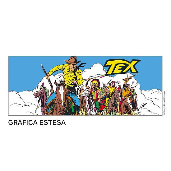 L'illustrazione completa di Galep che decora la tazza di Tex