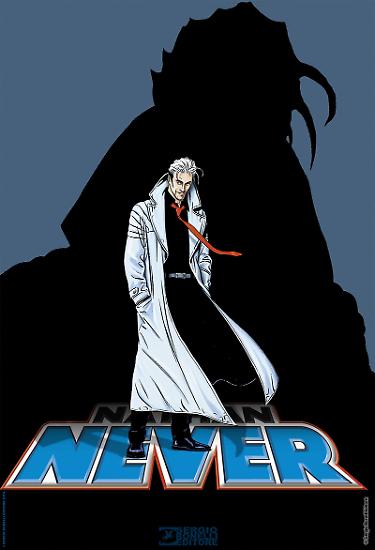 Il "BiPoster" di Nathan Never, illustrazione di Roberto De Angelis.