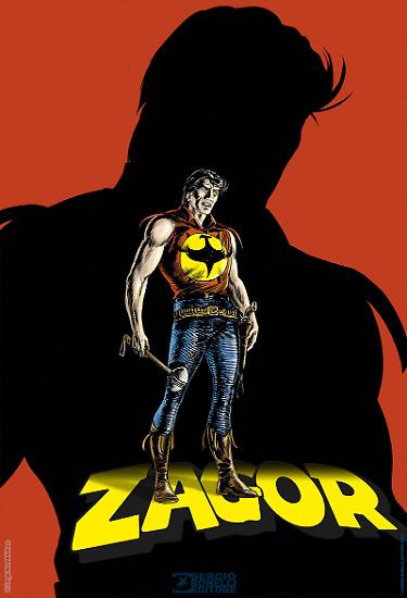 Il "BiPoster" di Zagor, illustrazione di Gallieno Ferri.