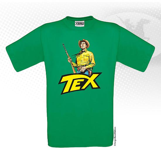 Tshirt Tex con disegno di Claudio Villa, colore verde