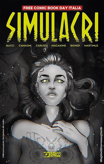 La copertina dell'albo dedicato a "Simulacri" in occasione del Free Comic Book Day 2021.
