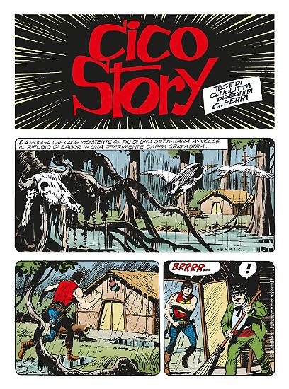 Una tavola di Cico Story, testi di Guido Nolitta, disegni di Gallieno Ferri.