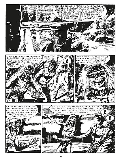 Una tavola di "La tribù scomparsa", di Guido Nolitta e Gallieno Ferri.