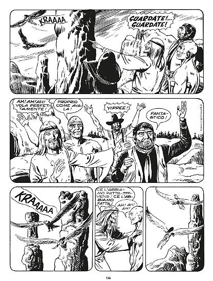 Una tavola di "La tribù scomparsa", di Guido Nolitta e Gallieno Ferri.