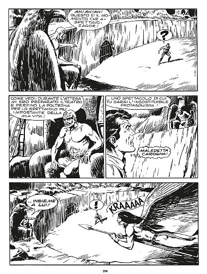 Una tavola di "La tribù scomparsa", di Guido Nolitta e Gallieno Ferri.