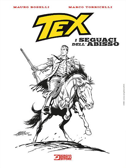 La copertina di Marco Torricelli per l'edizione limitata numerata di "Tex. I seguaci dell'abisso".