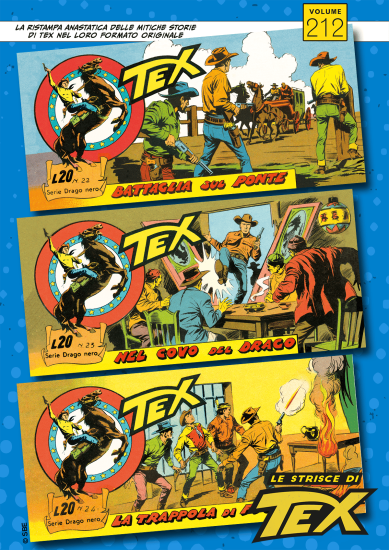 Le copertine delle strisce presenti nella duecentododicesima uscita.